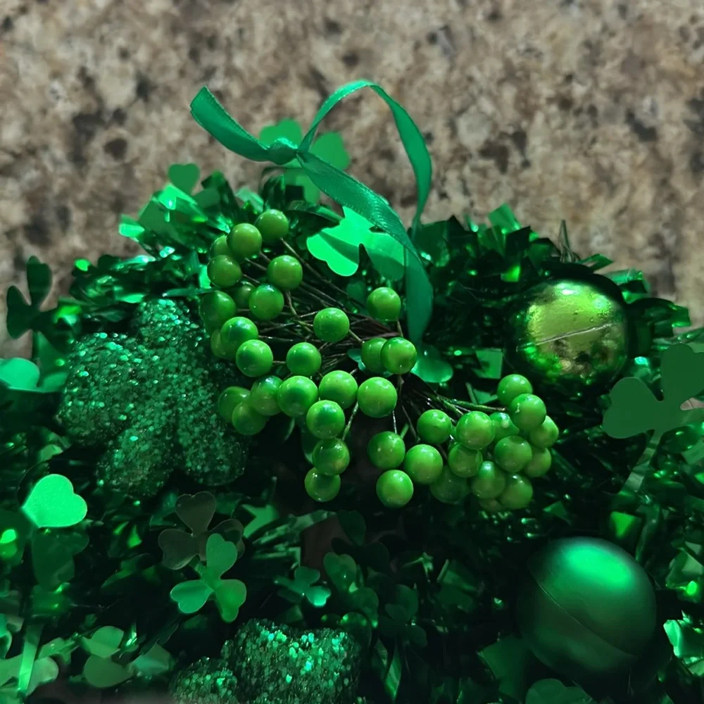 Festive st Patrick’s day Wreath with Bow